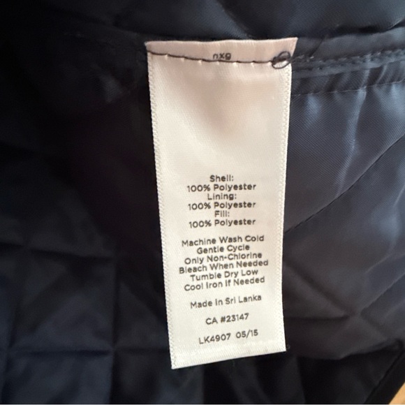 Talbots Navy Plaid Quilted Vest - Picture 8 of 8